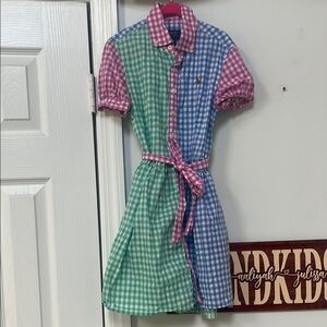 Ralph Lauren Polo Green , Pink , & Blue Girls Dress